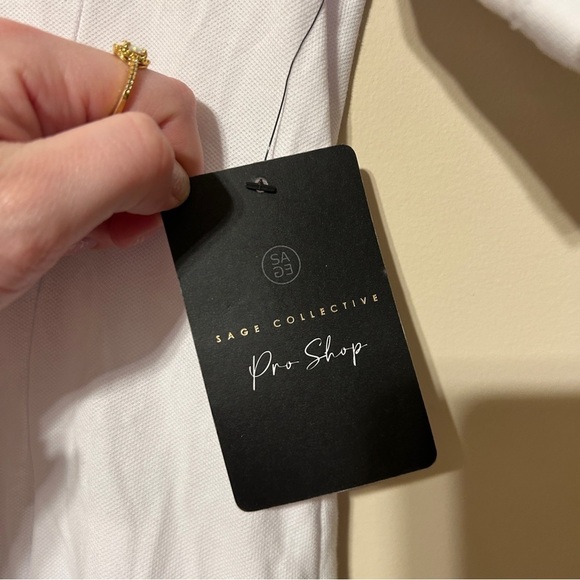 NWT [sage collective pro shop] volley stretch cotton sport dress in white - Picture 4 of 5